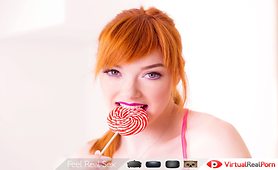 Join a Gorgeous Redhead for VR Masturbation